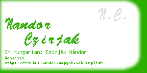 nandor czirjak business card